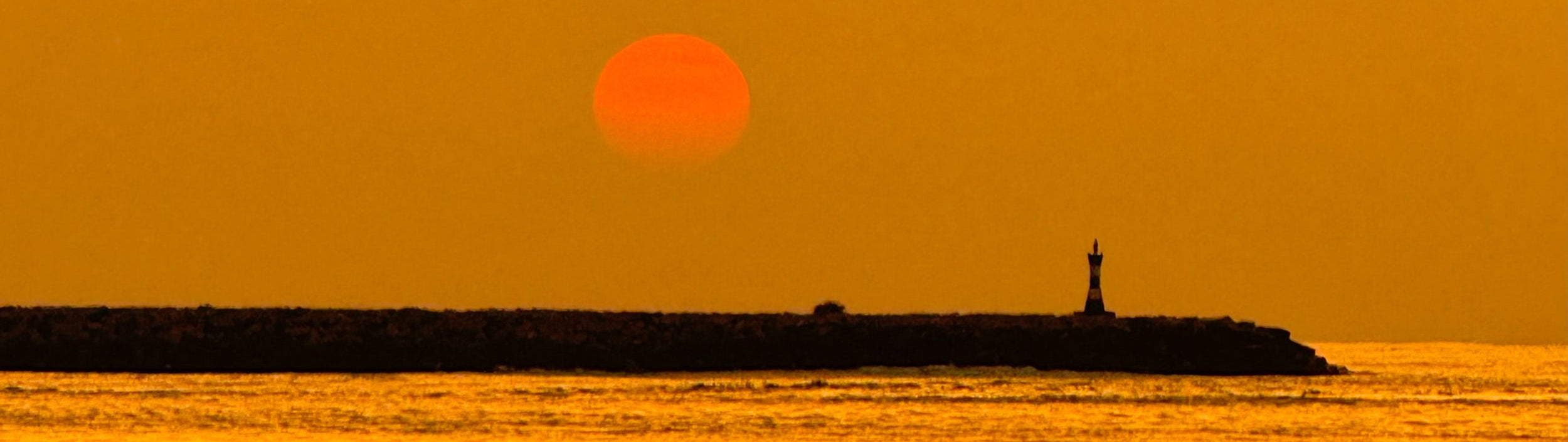 Sunset over the pier